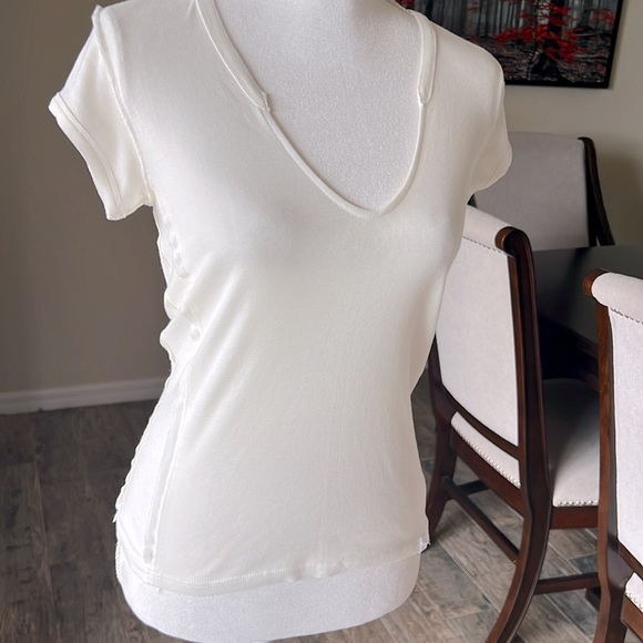 Free People Always Yours Ivory Short Sleeve Tee - Picture 9 of 9